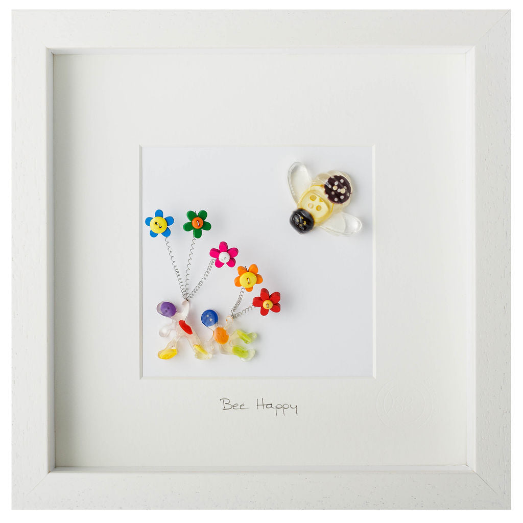 Button Studio , Bee Happy Frame Medium