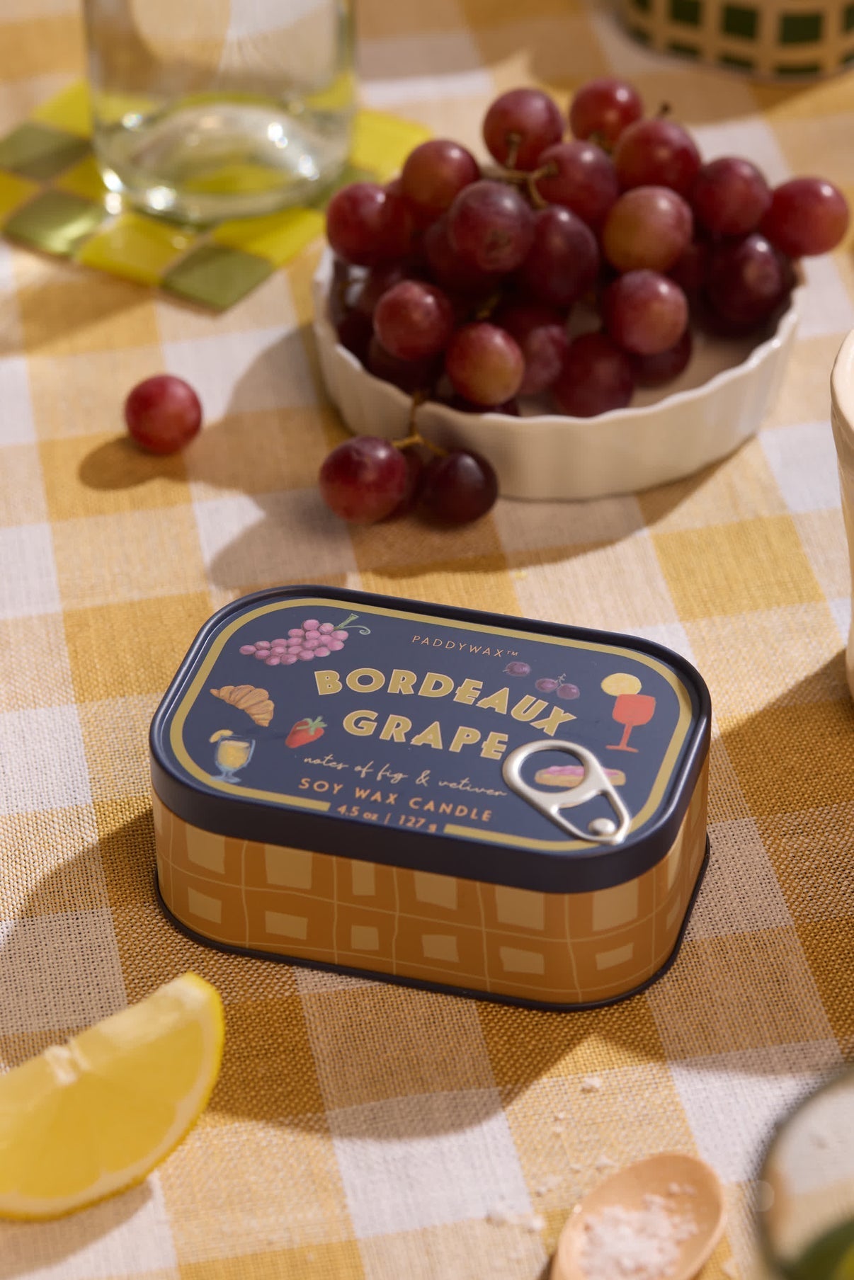 Bistro 4.5oz/127g Grapes Printed Tin Candle Quinlan's Gifts