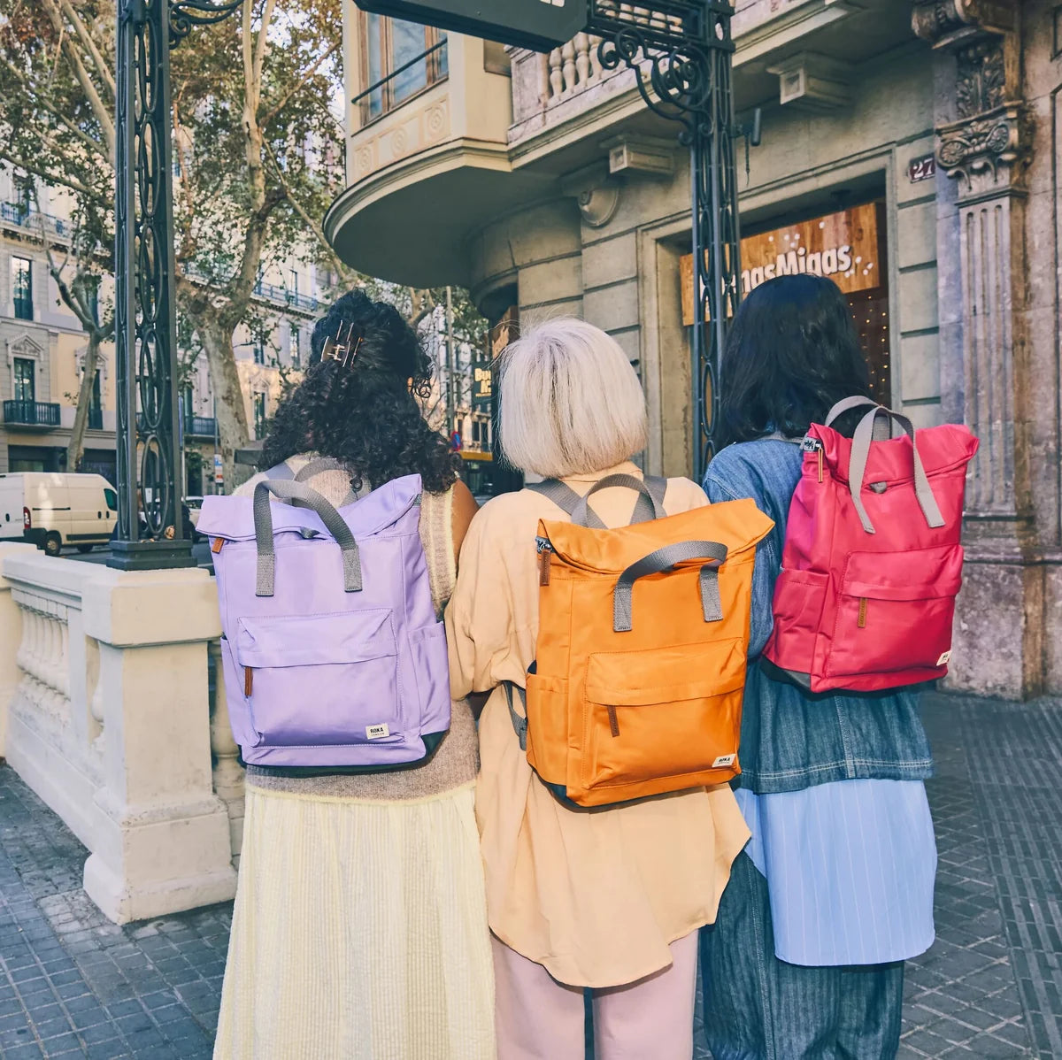 Roka, Canfield Roll Top Backpack in Granita Red