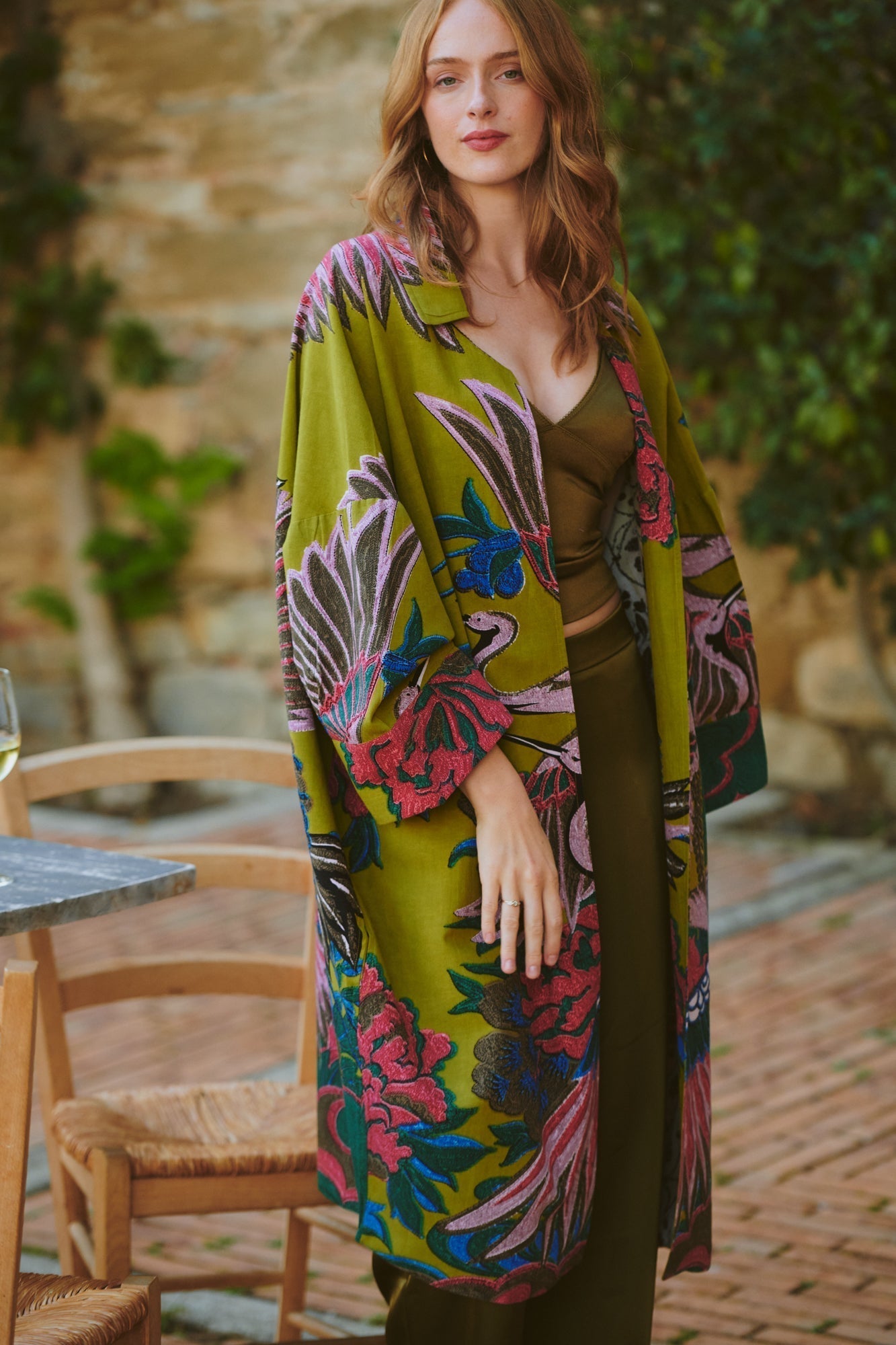 One Hundred Stars, Crane Olive Artisan Coat