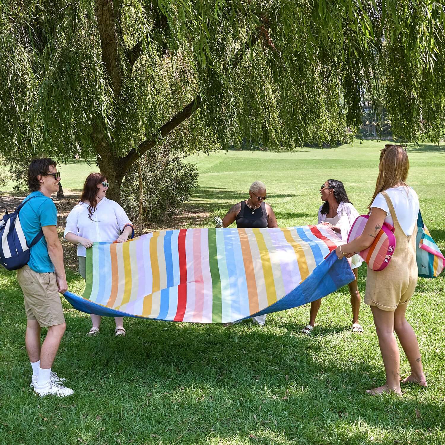 Dock & Bay, Picnic Blanket Candy Stripes Extra Large Quinlan's Gifts