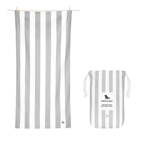 Dock and bay, Beach Towel Goa Grey Large Quinlan's Gifts