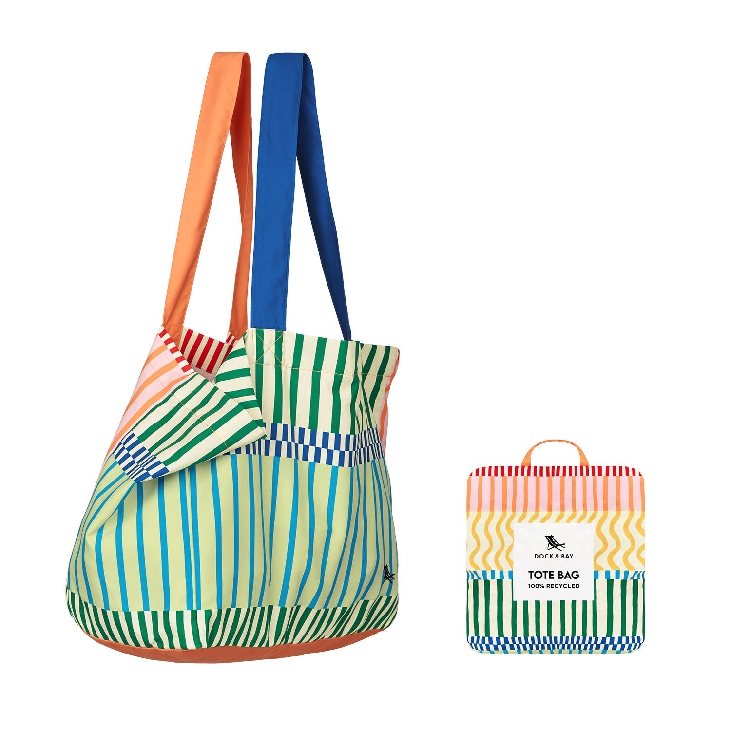 Dock and Bay, Foldable Tote Bag -Stripe Up Your Life