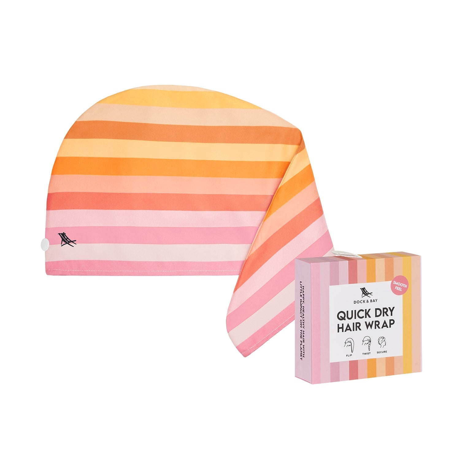 Dock and Bay, Hair Wrap - Suede - Miami Sorbet