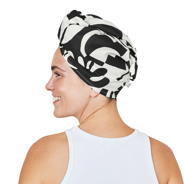 Dock and Bay, Hair Wrap Suede - Midnight Monochrome