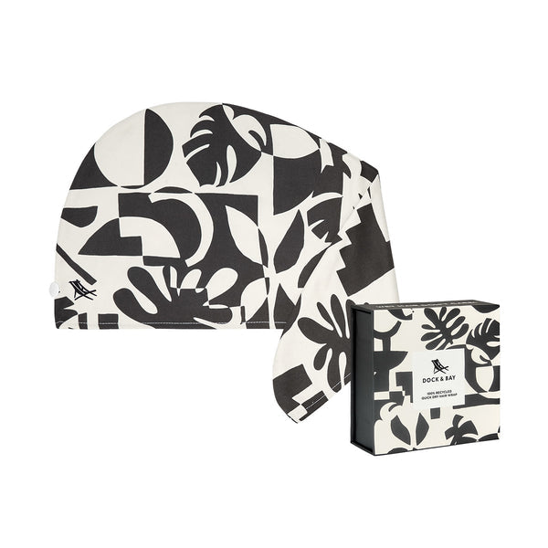 Dock and Bay, Hair Wrap Suede - Midnight Monochrome
