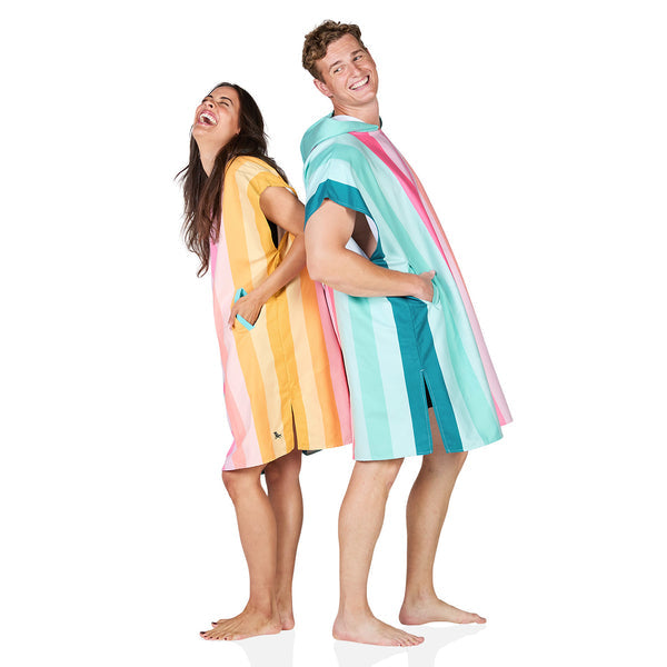 Dock and Bay, Poncho Adults - Coastal Candy - Medium (99x70cm)