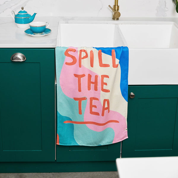 Dock and Bay, Tea Towel - Spill The Tea - Medium