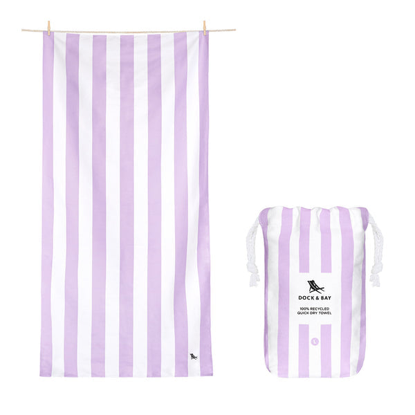 Dock and bay, Beach Towel Lombok Lilac Large Quinlan's Gifts