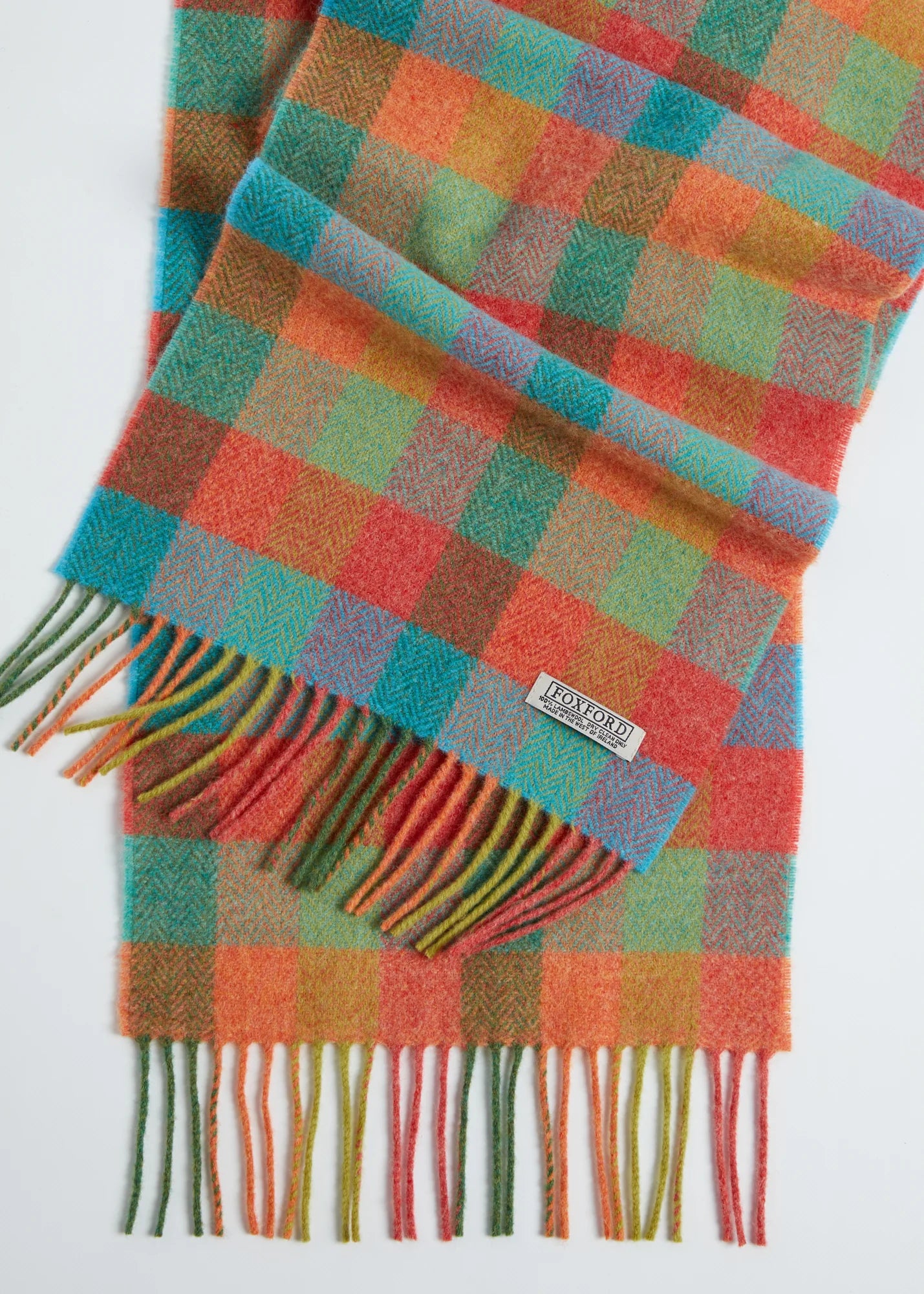 Foxford, Multi Colour Small Block Lambswool Scarf