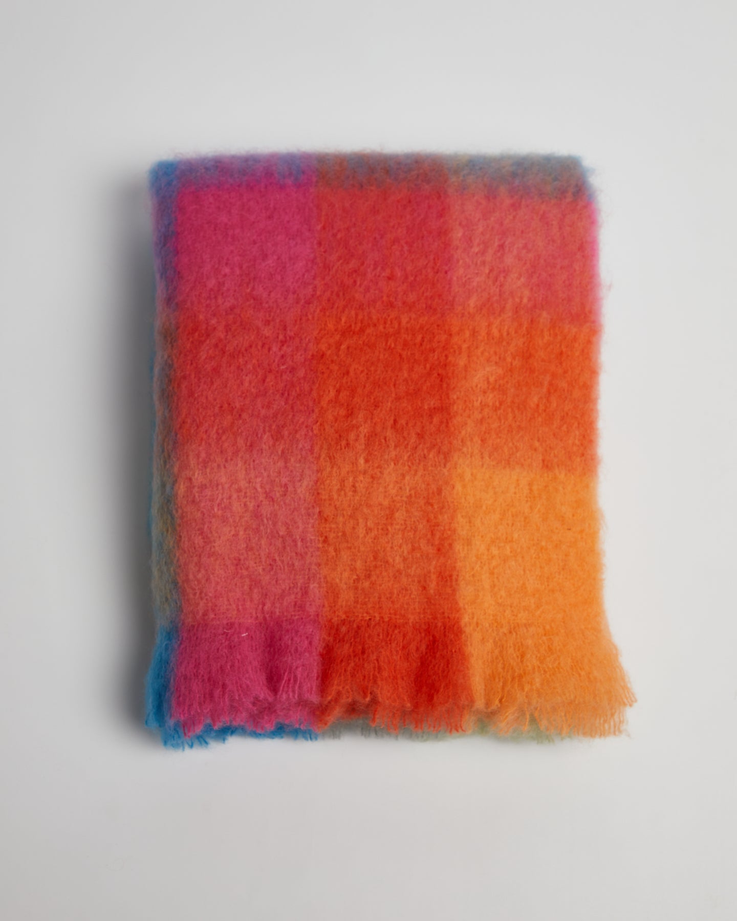 Foxford, Colour Block Mohair Throw