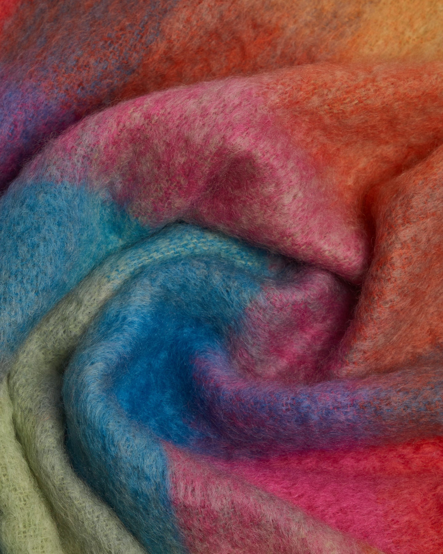 Foxford, Colour Block Mohair Throw