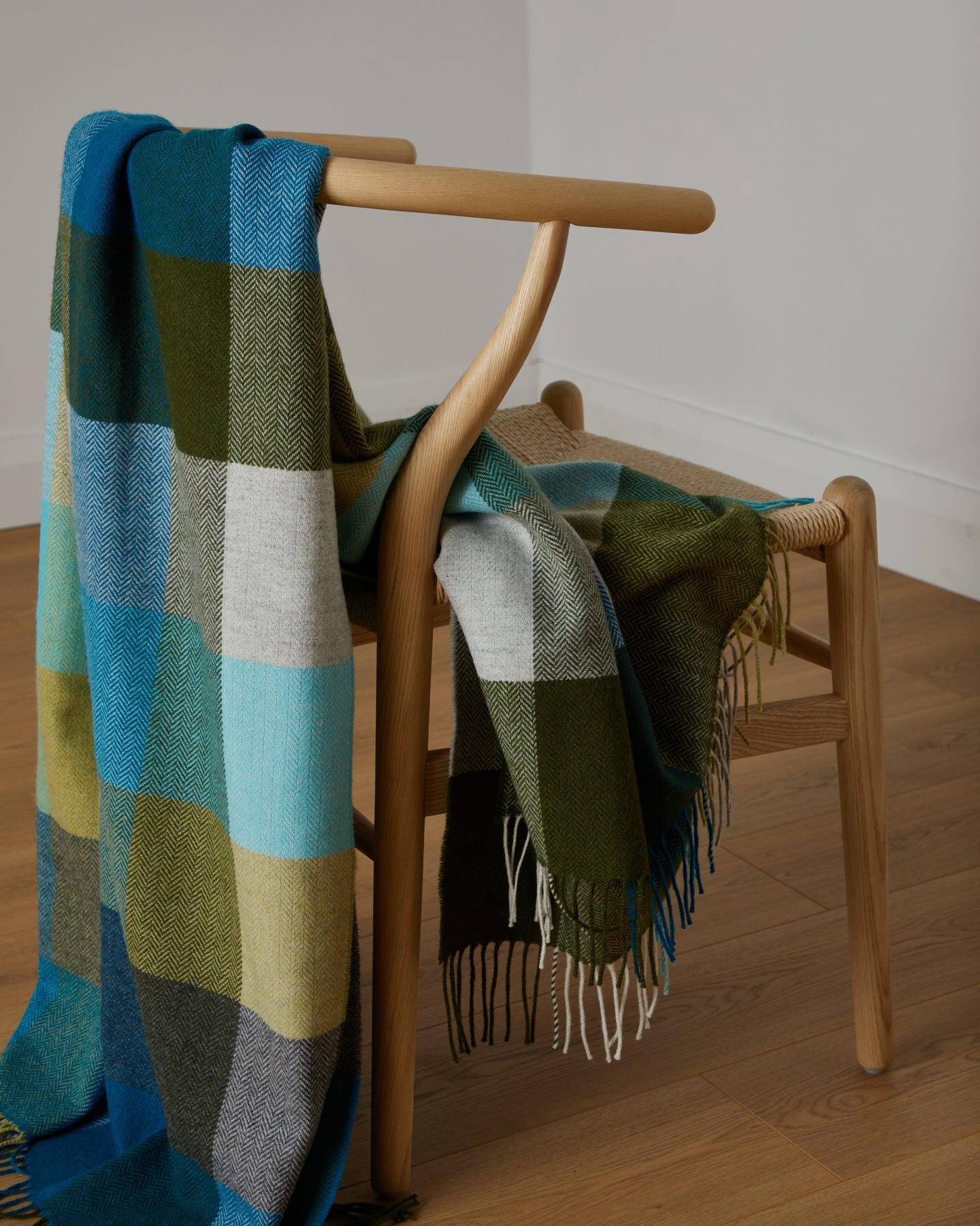 Foxford, Neale Multi Check Lambswool Throw