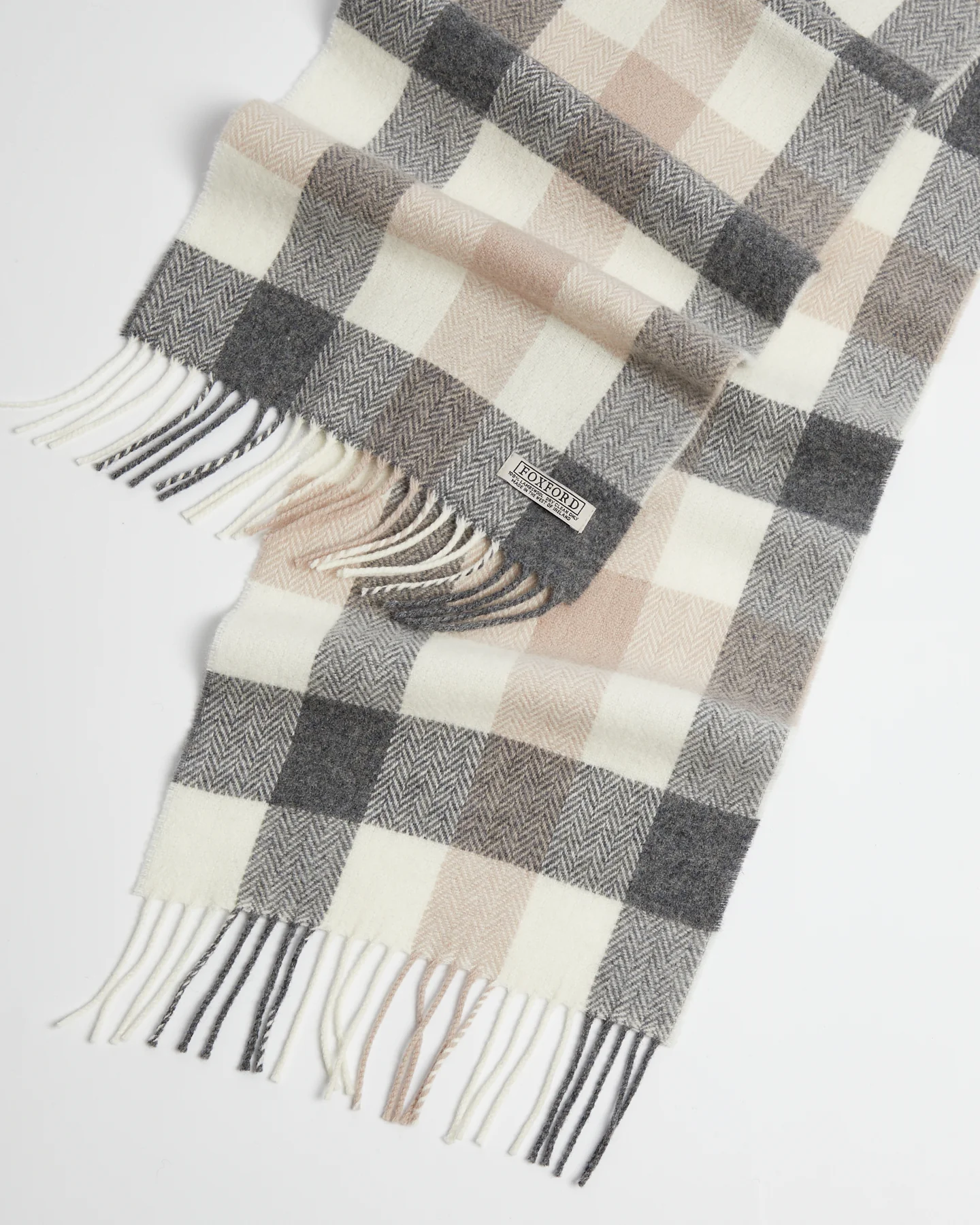 Foxford, Classic Block Check Lambswool Scarf