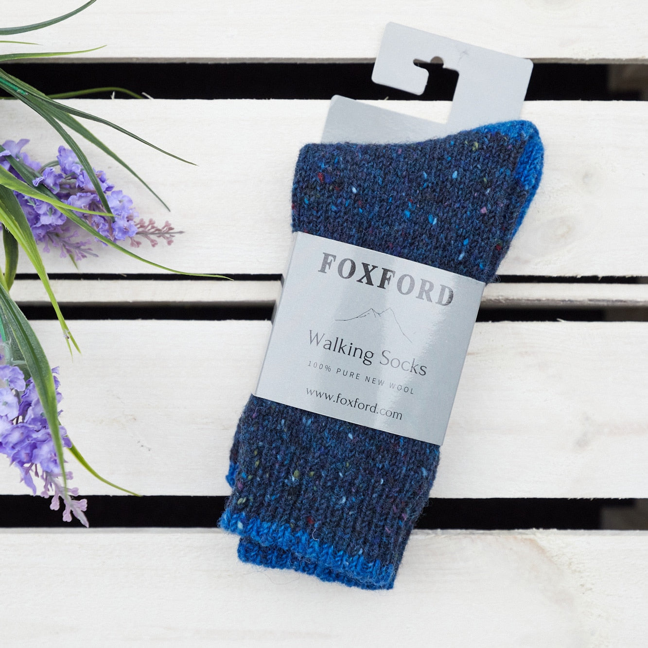 Foxford, Ladies Walking Socks Navy (size 4-7)