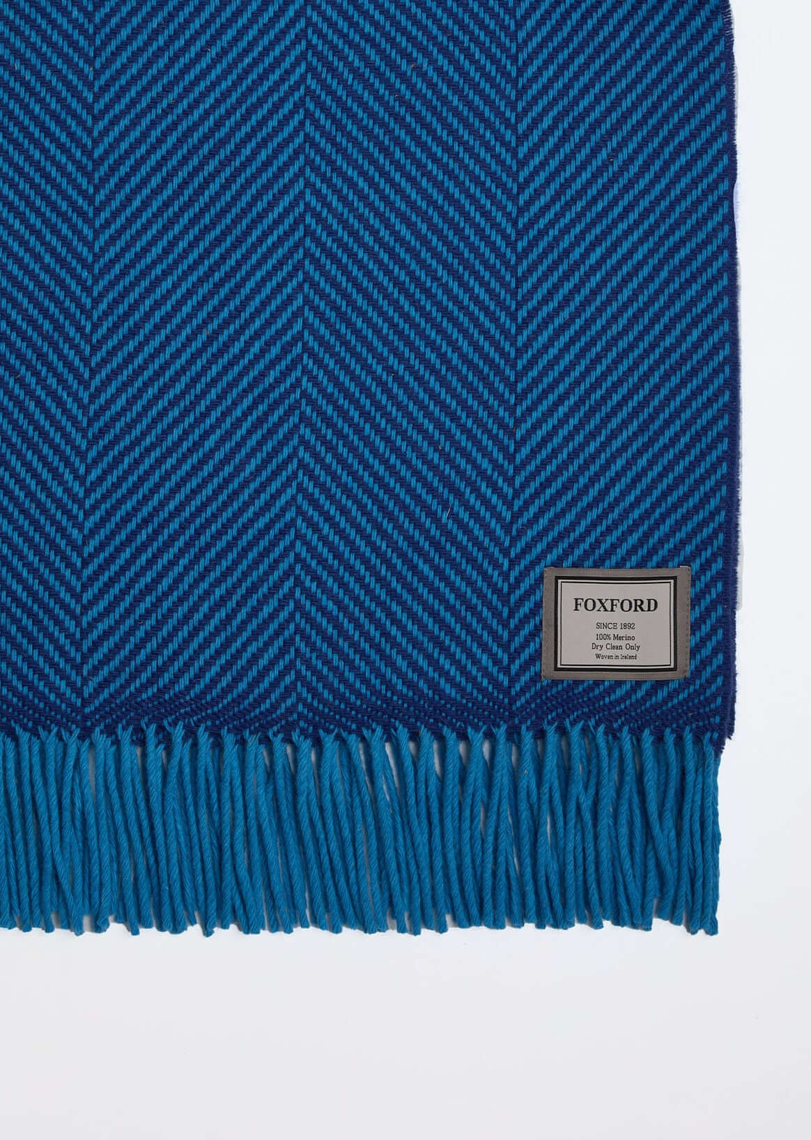 Foxford, Mayo Blue and Cobalt Merino Throw