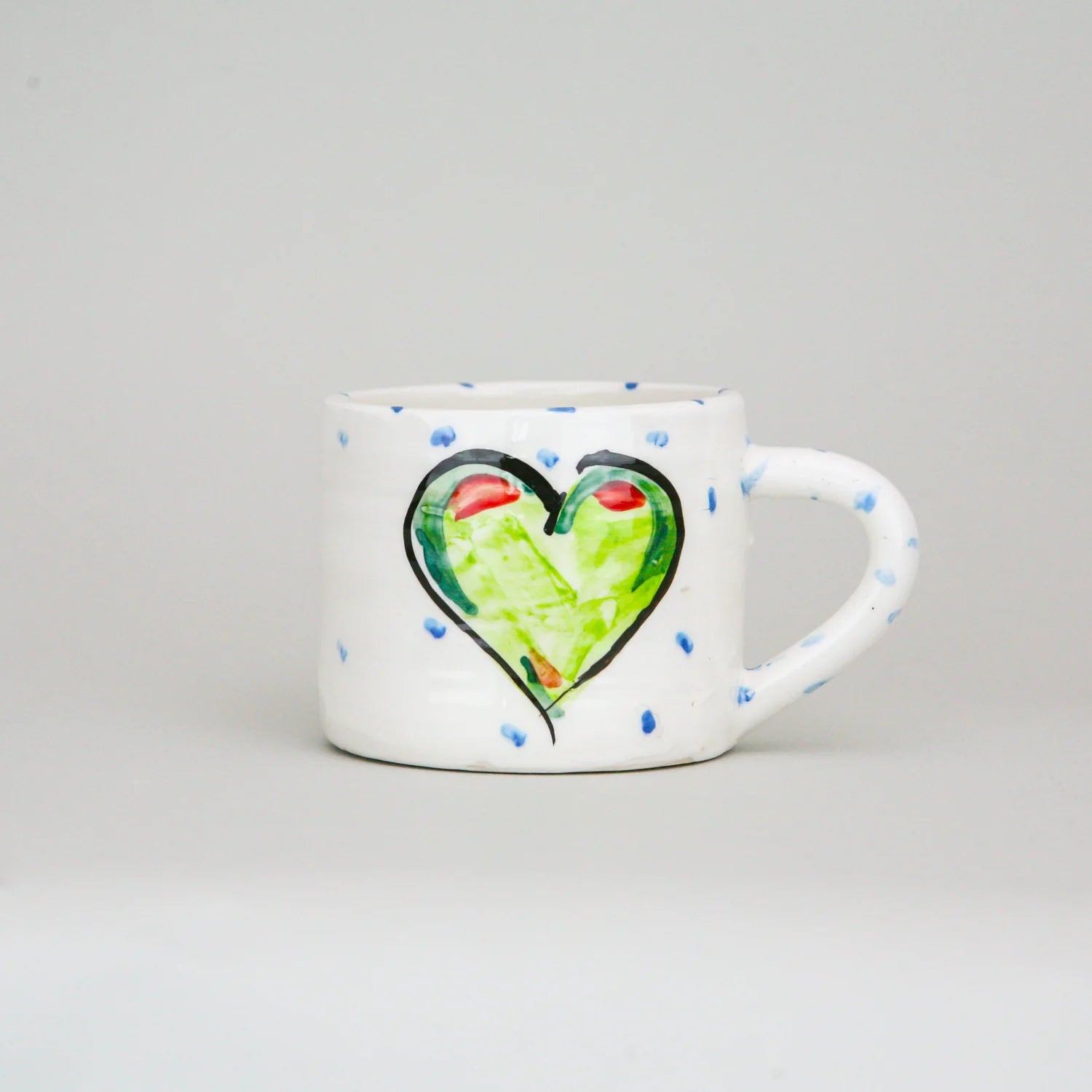 Charlie Mahon, Heart Mug Green