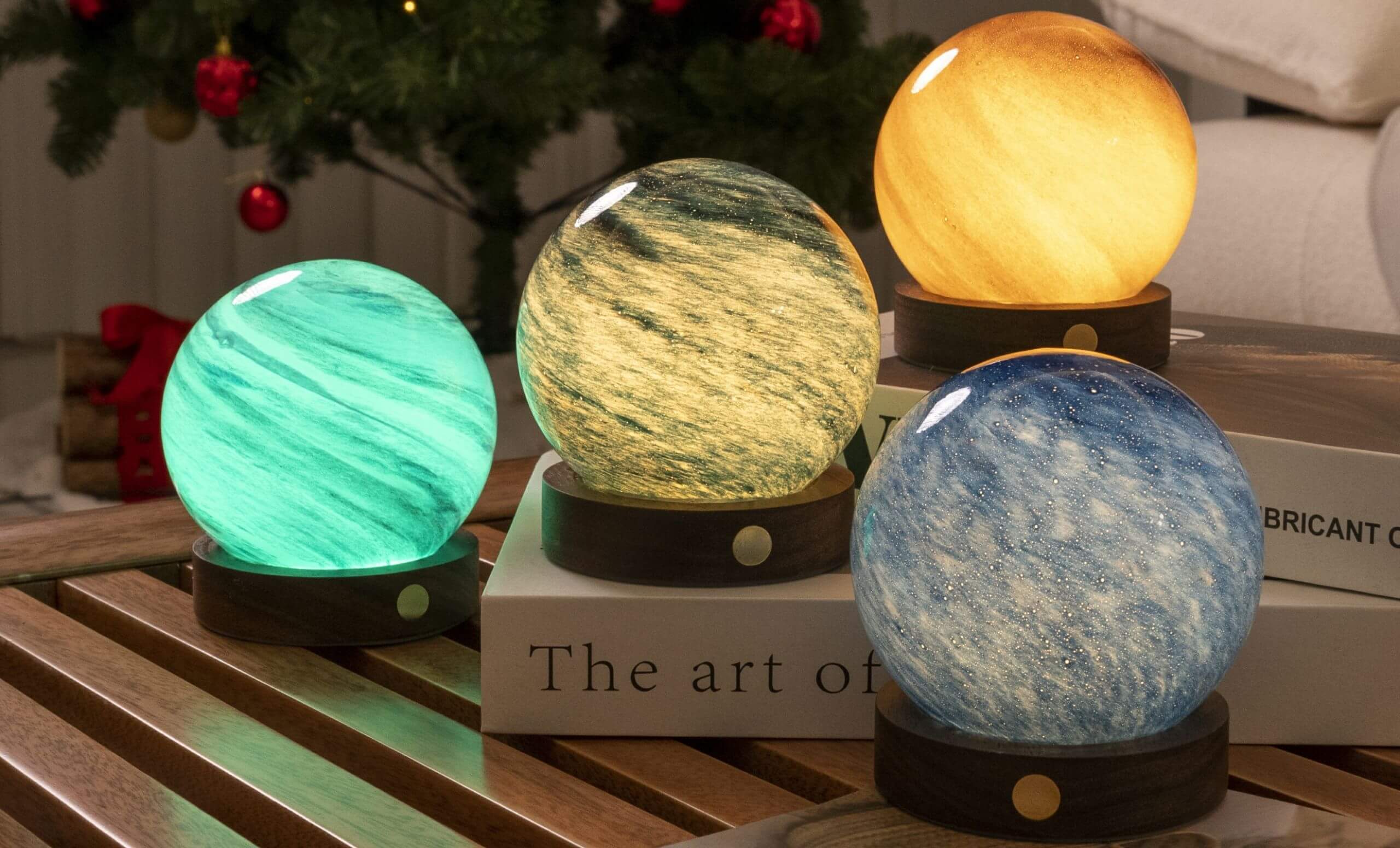 Gingko, AstraGlass Light Large Steller Ocean