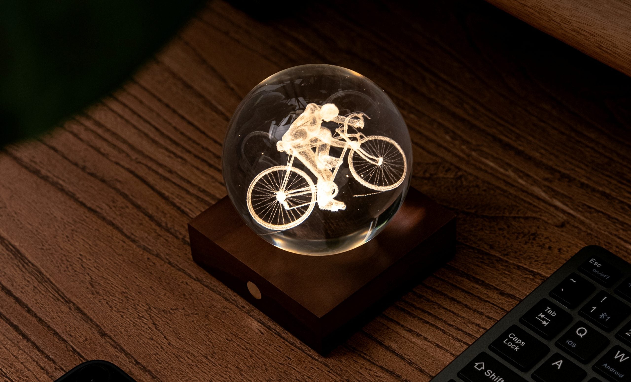 Gingko, Cyclist Amber Crystal Light 