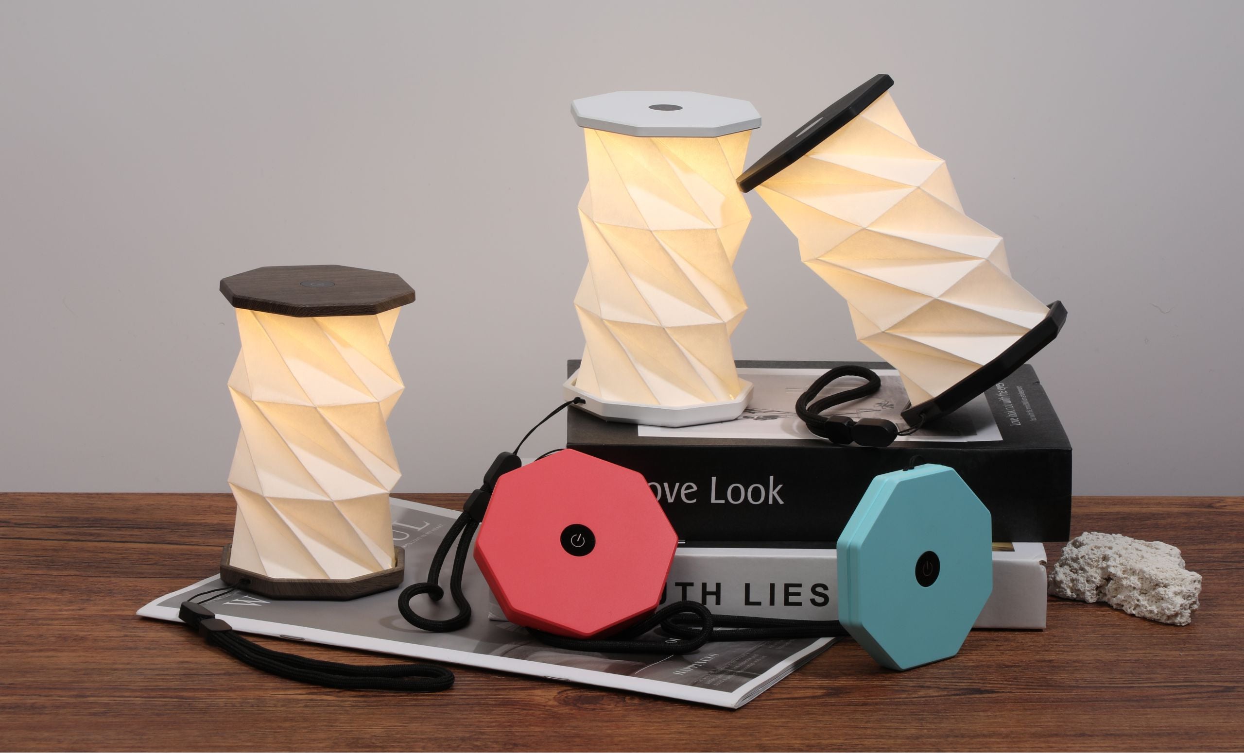 Gingko, Mini Twist Hexagon Light - Lagoon Teal