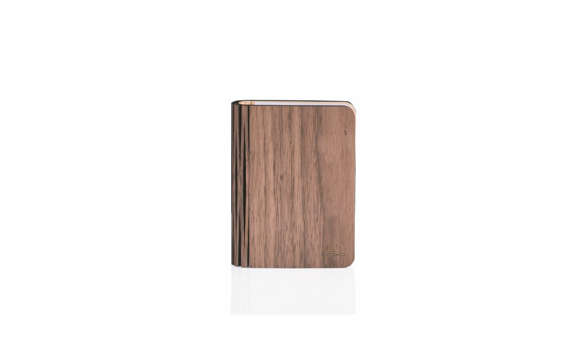 Gingko, Natural Wood Smart Book Light Mini Walnut