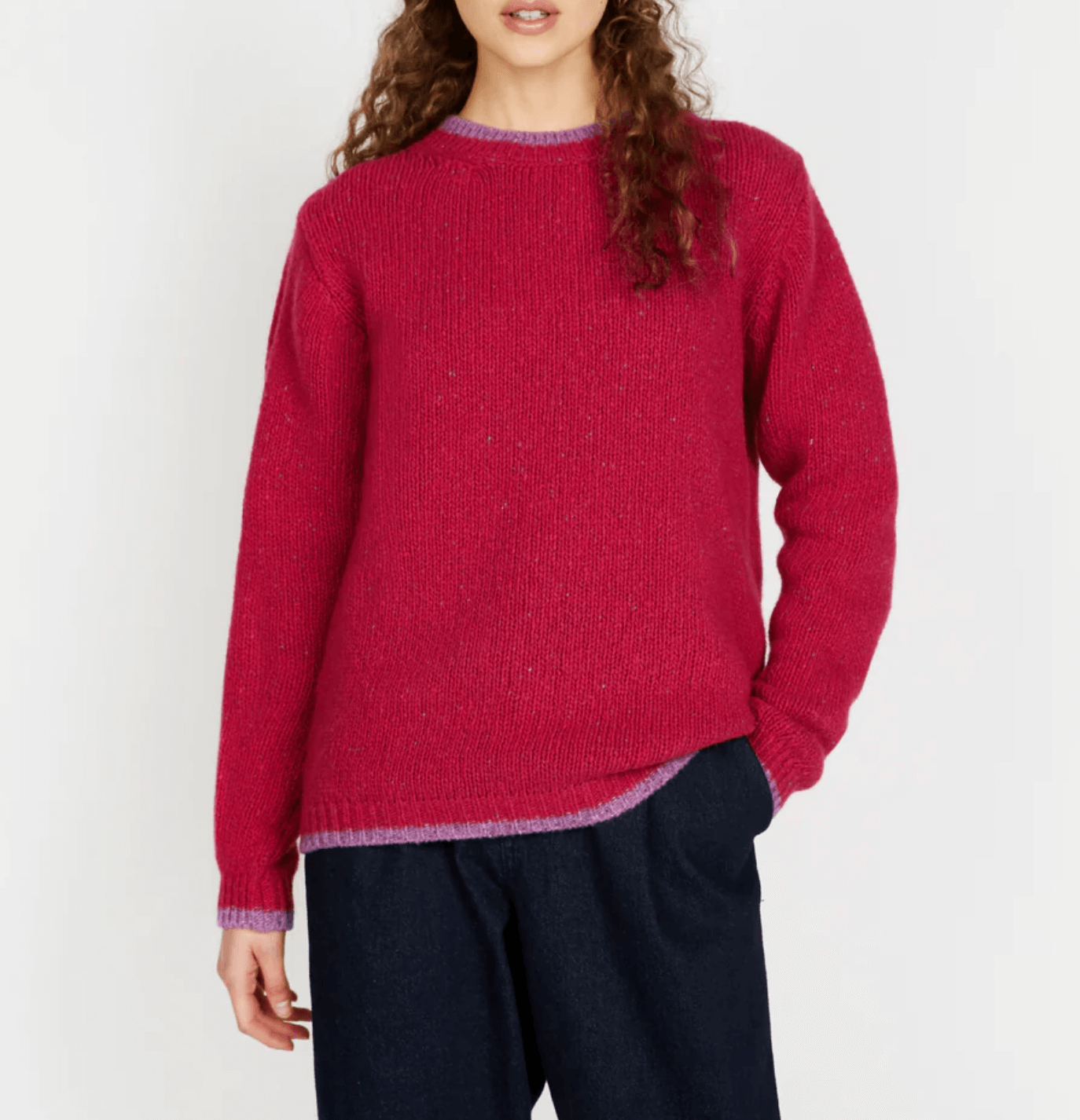 Ireland's Eye, Slaney Crew Neck - Bramble Berry (size M)