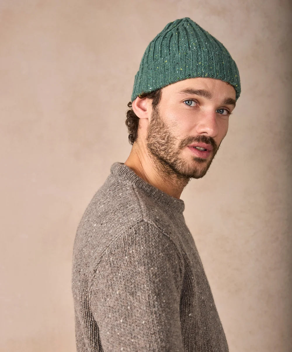 Irelands Eye, The Luxe Cashmere Ribbed Hat Wave