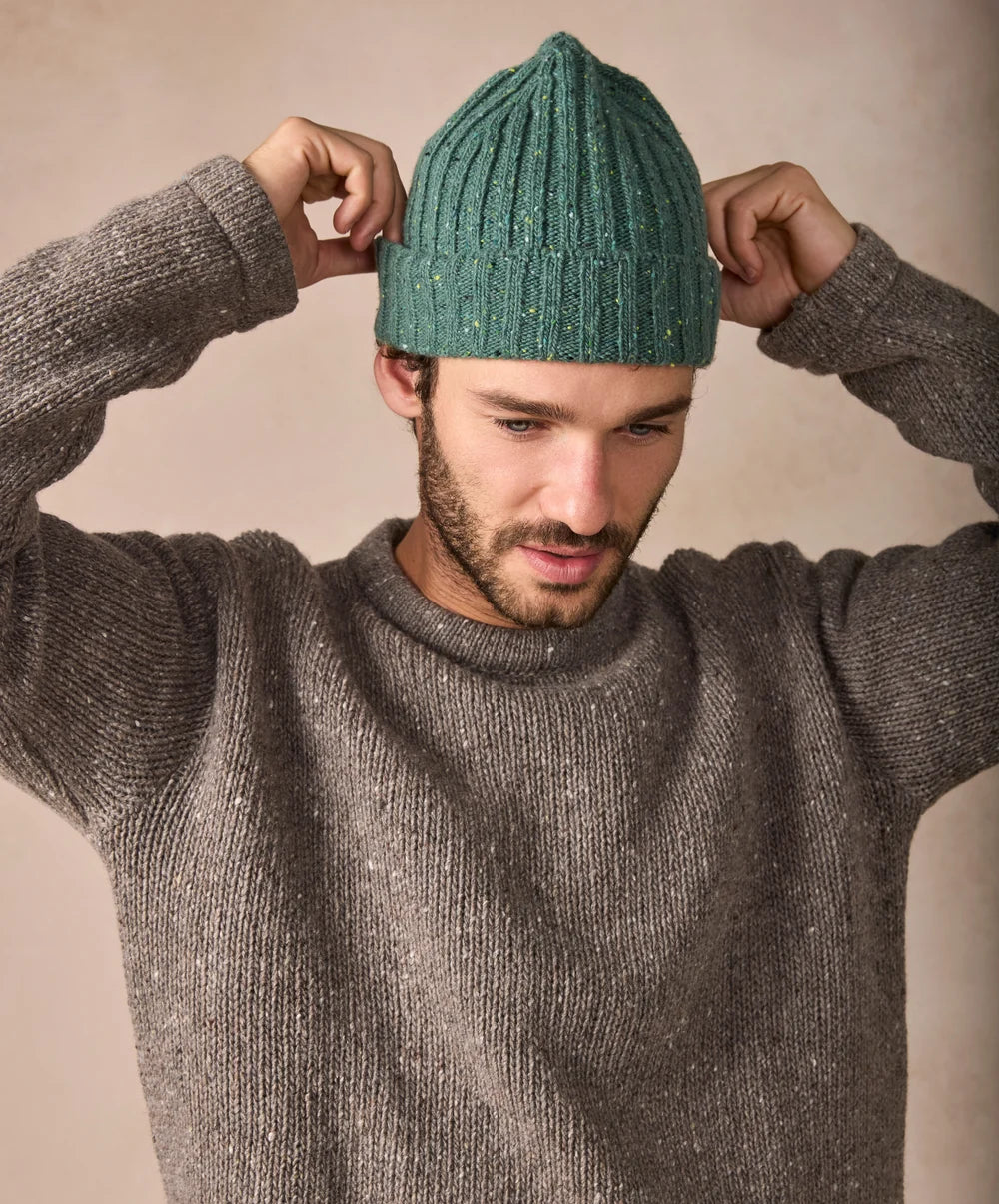 Irelands Eye, The Luxe Cashmere Ribbed Hat Wave