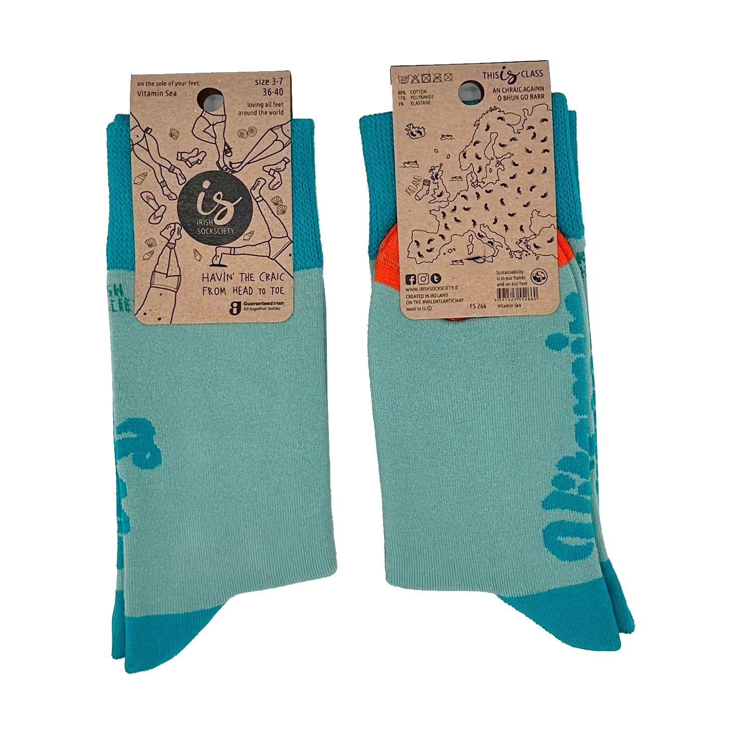 Irish Socksciety, Vitamin Sea Fluffy Socks (UK 8-12)