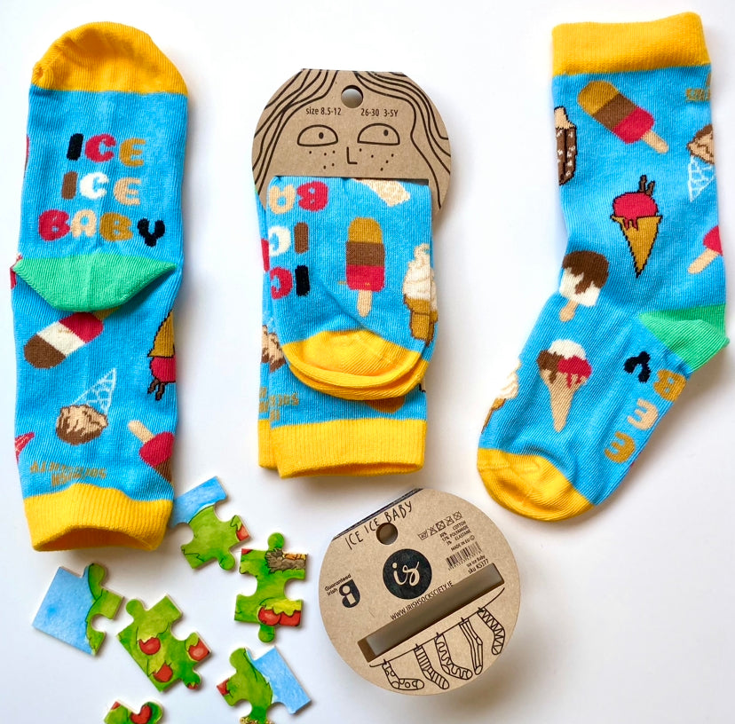 Irish Socksciety, Ice Ice Baby Size (8.5-12) Irish Socksciety