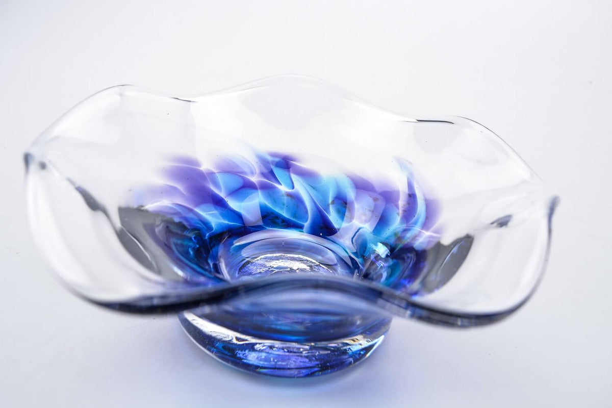 Jerpoint Glass, Scalloped Nut Bowl Heather