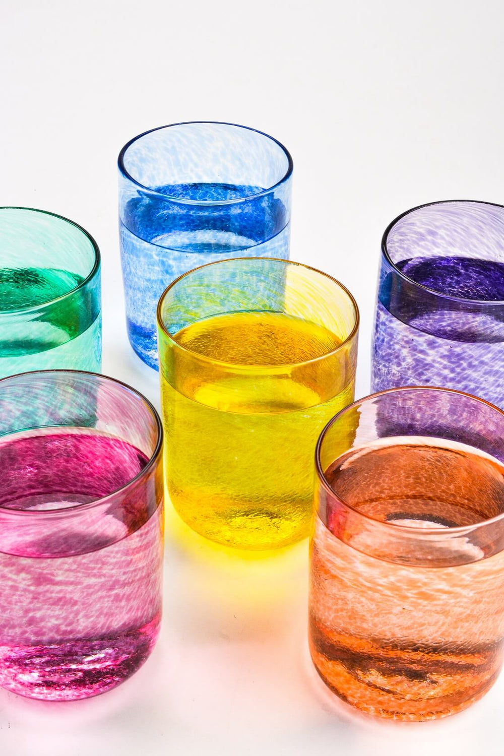 Jerpoint Glass, Set of Pourer Blue And 6 Beakers