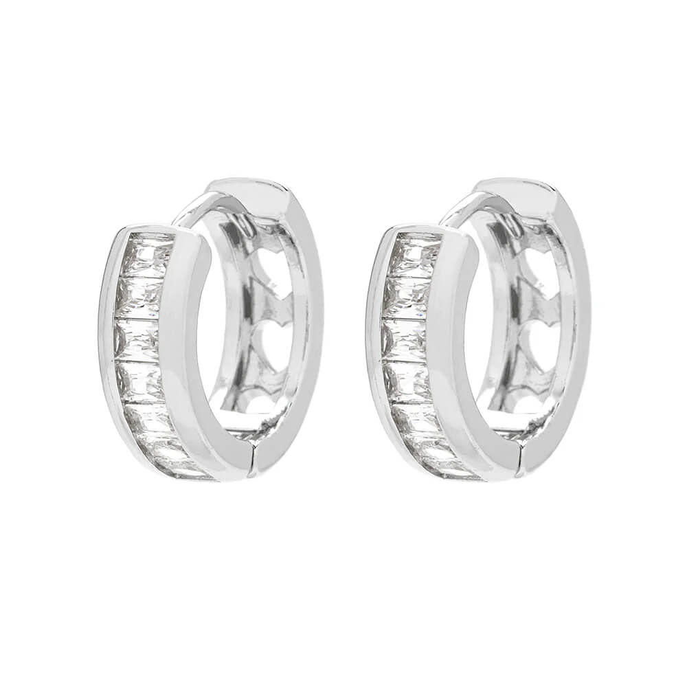 Knight & Day, Izabella Small Rhodium Hoops