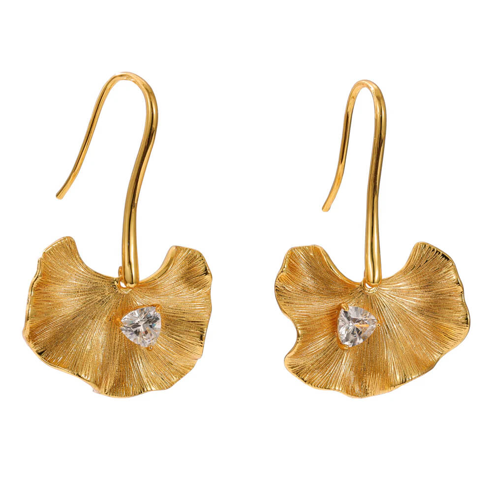 Knight & Day, Ophelia Gold Drop Earrings