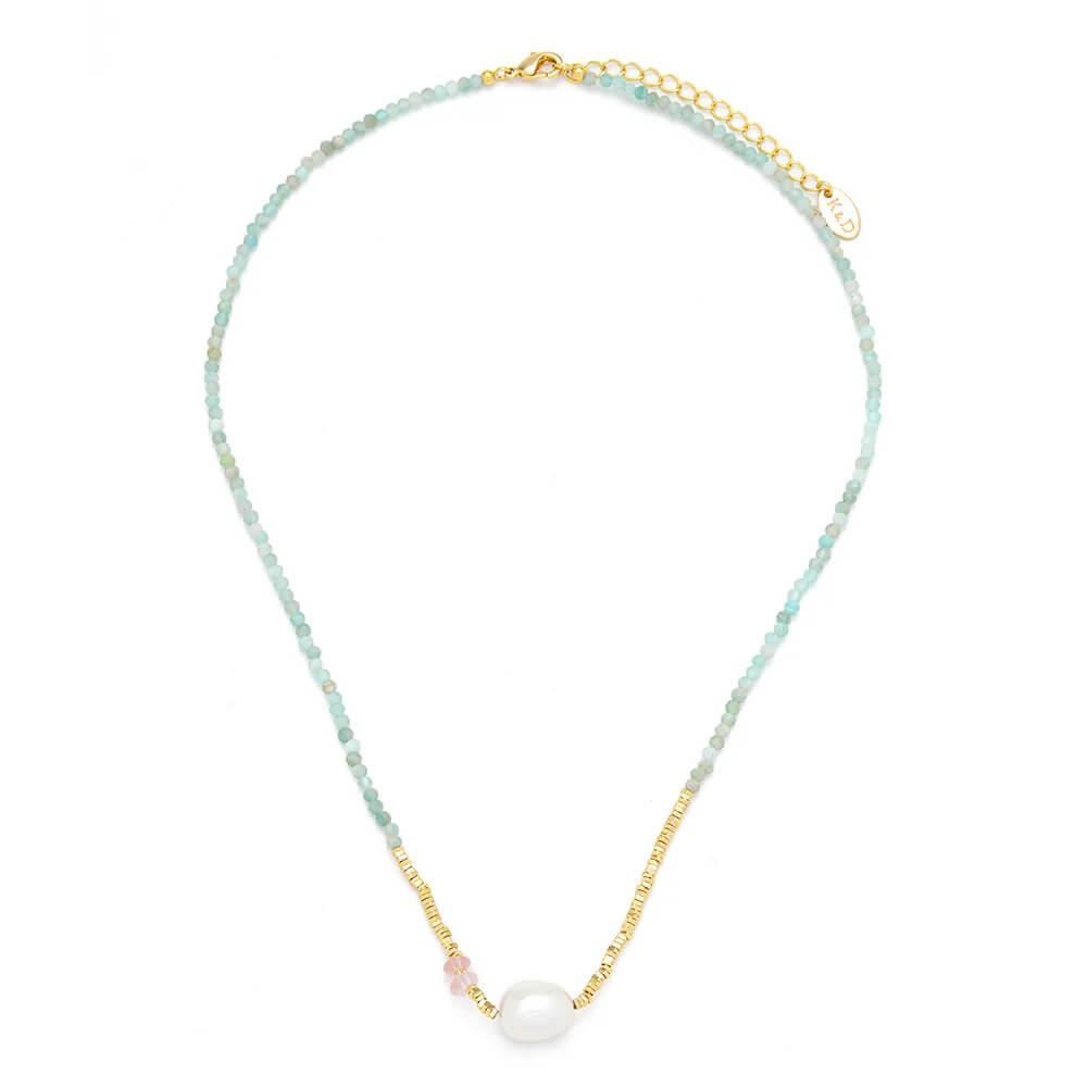 Knight & Day, Semi Precious Stone & Freshwater Pearl Necklace