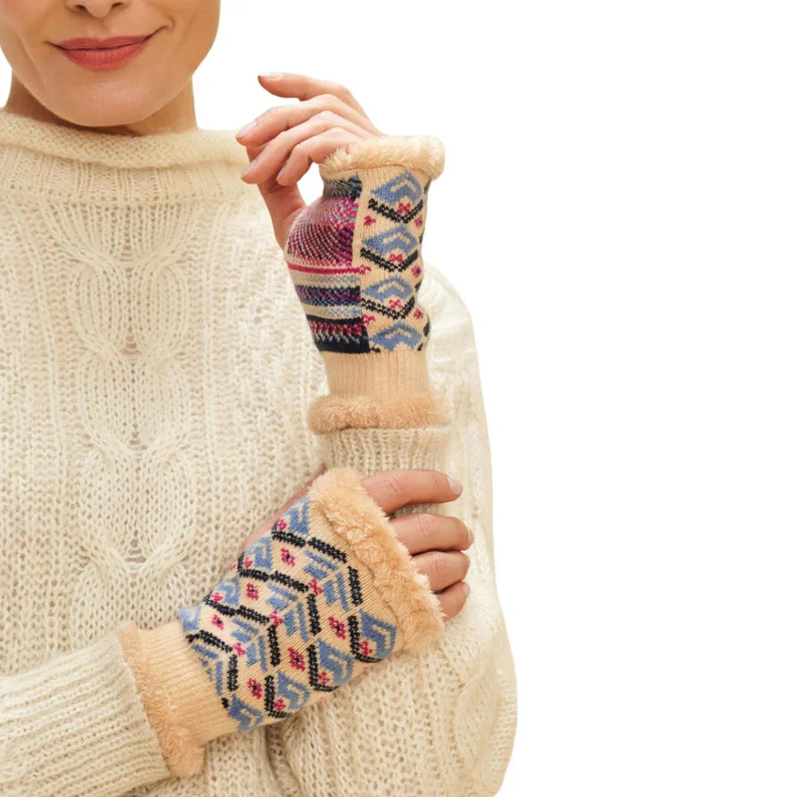 Powder , Kristi Wrist Warmers - Cream