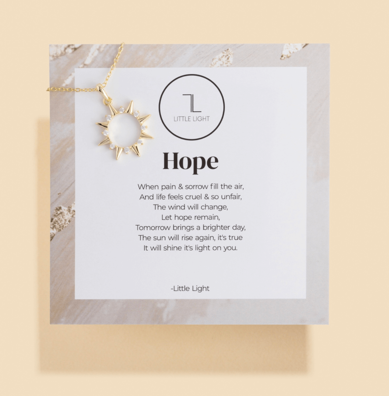 Little Light, Hope Gold Pendant