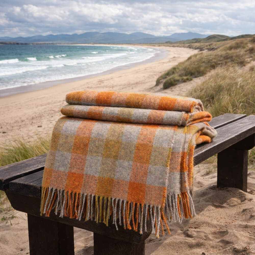 McNutt of Donegal, Forever Pumpkin Plaid Throw