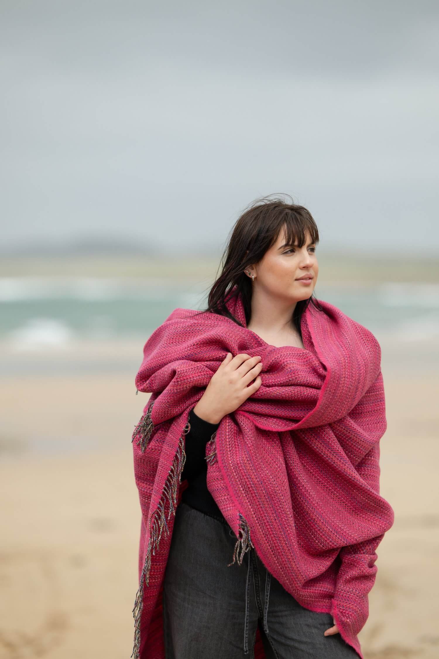 McNutt of Donegal, Heritage Fuchsia Tweed Throw