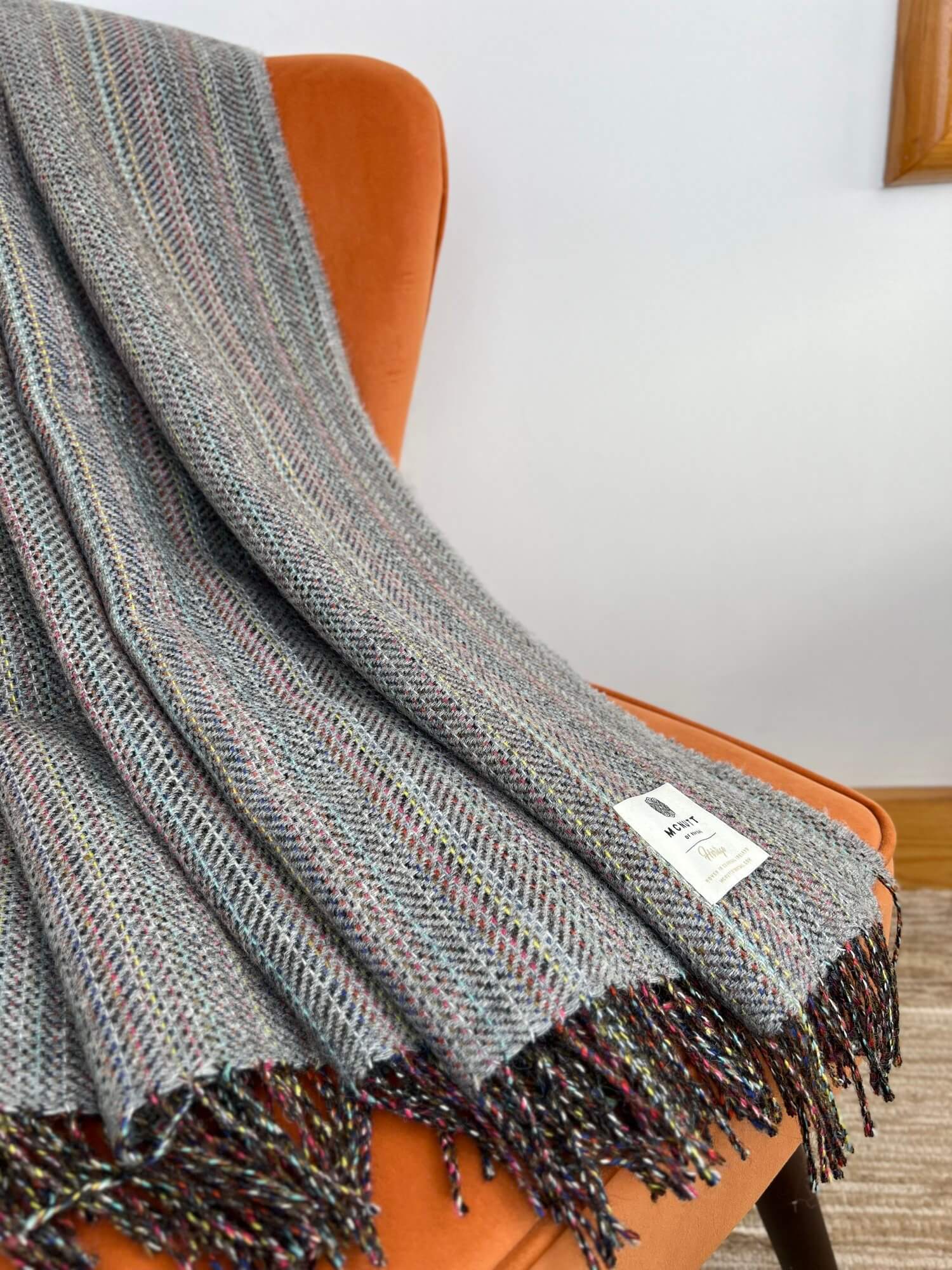 McNutt of Donegal, Heritage Tweed Throw - Grey