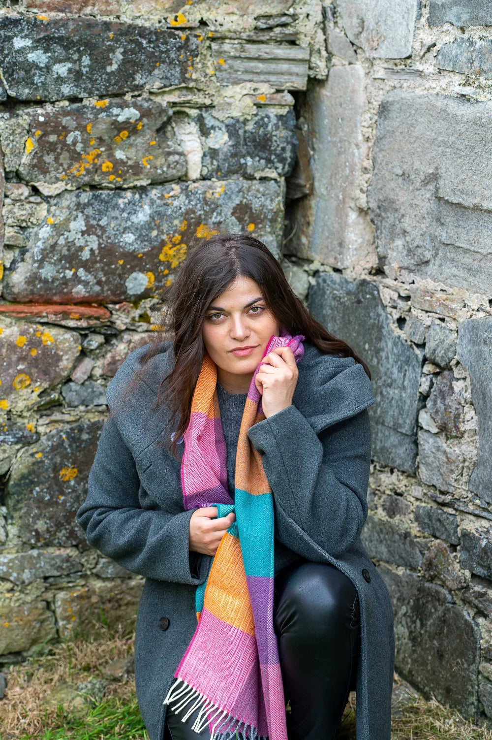 McNutt of Donegal,  Hyacinth and Orange Scarf