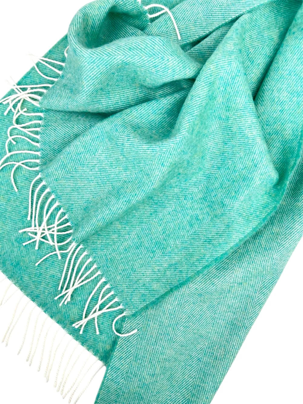 McNutt of Donegal, Spearmint Herringbone Wrap