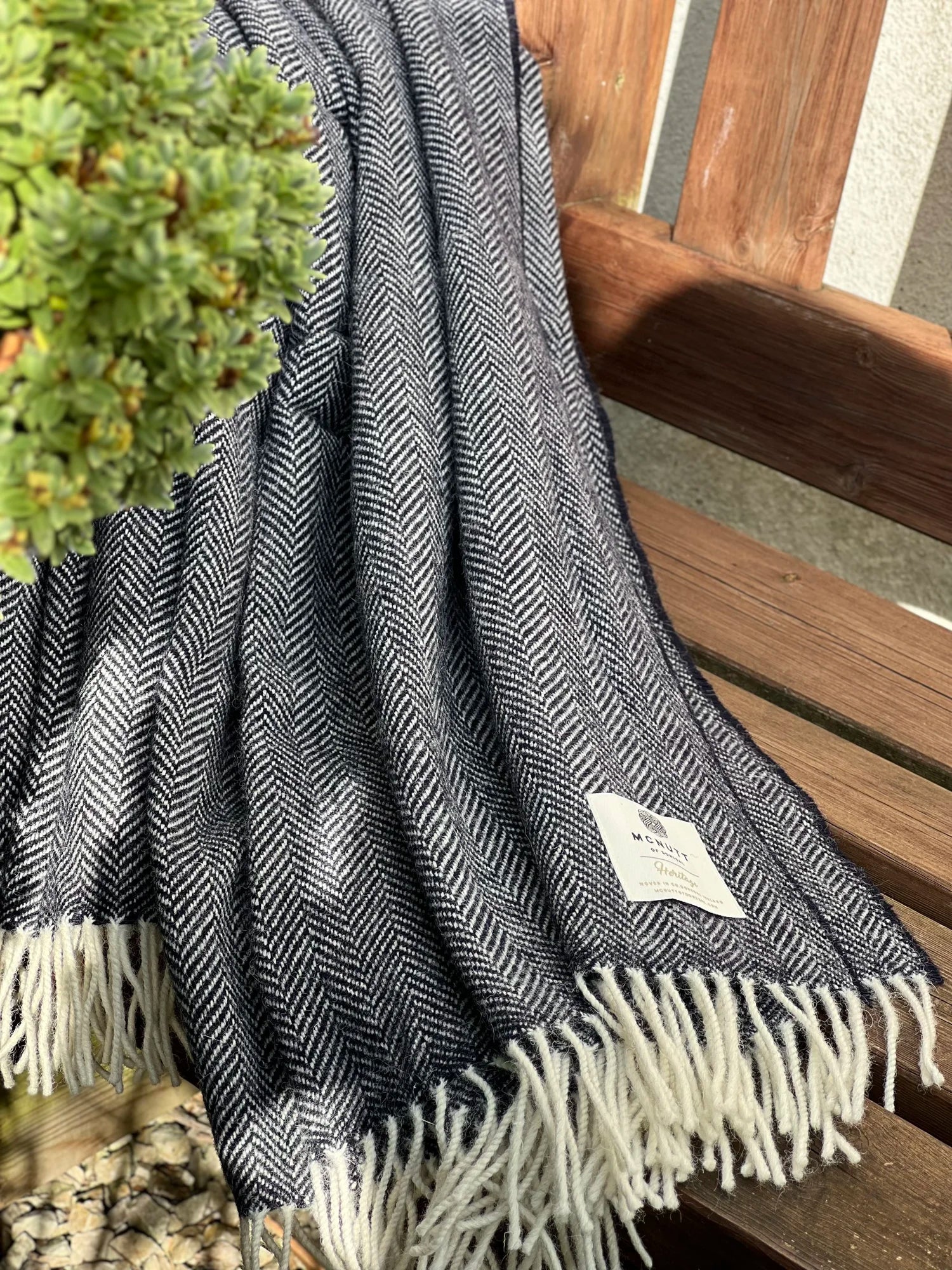 McNutt of Donegal, Throw- Heritage Midnight Herringbone