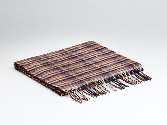 McNutt of Donegal, Lambswool  Peach Mini Check Scarf