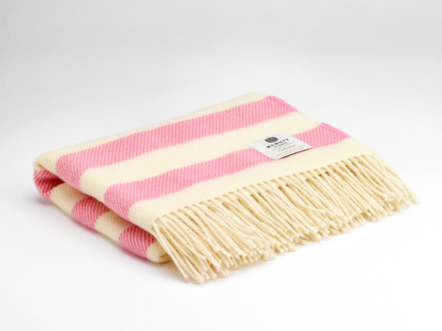 McNutt of Donegal, Mini Blanket - Playful Pink