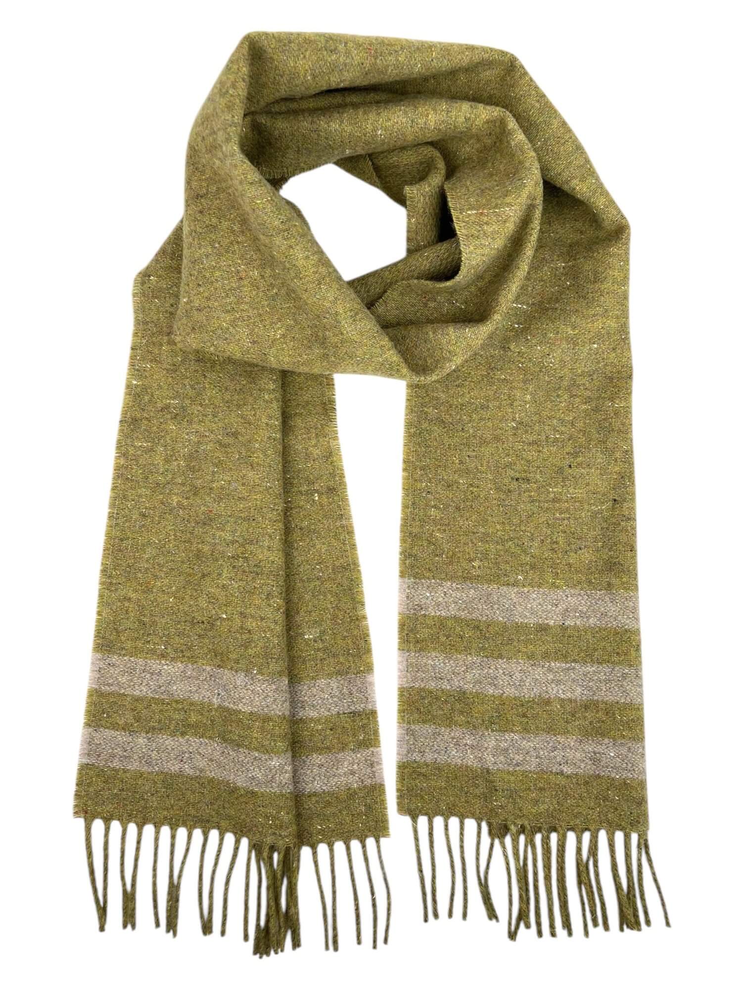 McNutt of Donegal, Scarf -Forever Olive Stripe Scarf McNutt of Donegal