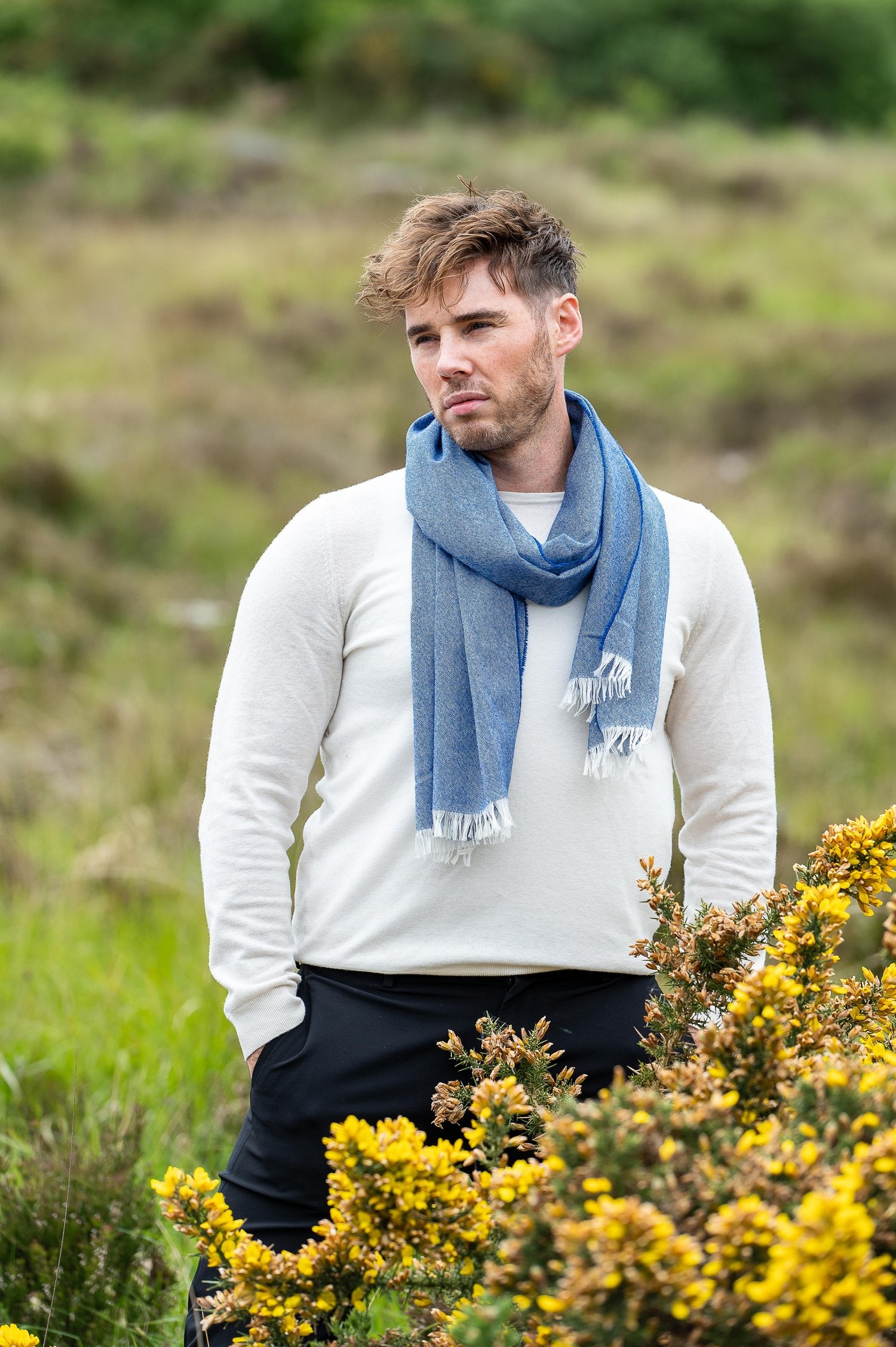 McNutt of Donegal, Scarf - Paris Oxford Blue