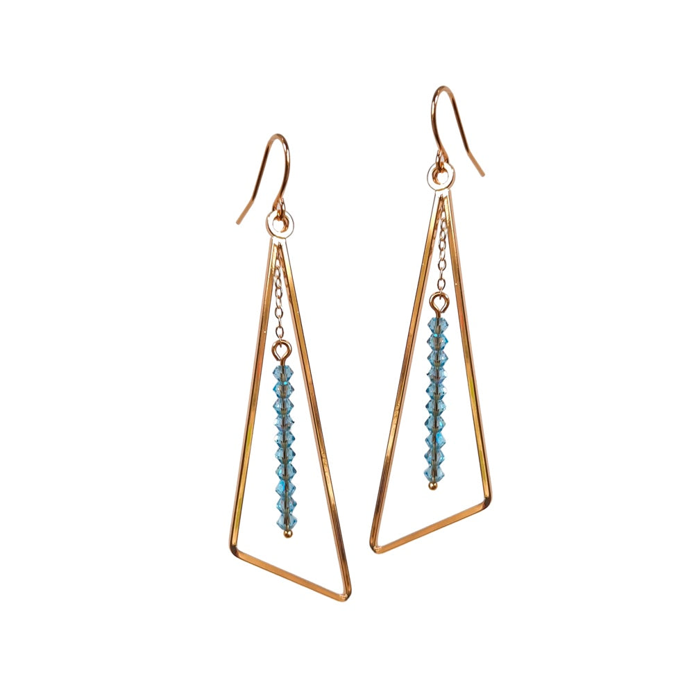 Melanie Hand, Triangle Dangle Earrings Turquoise