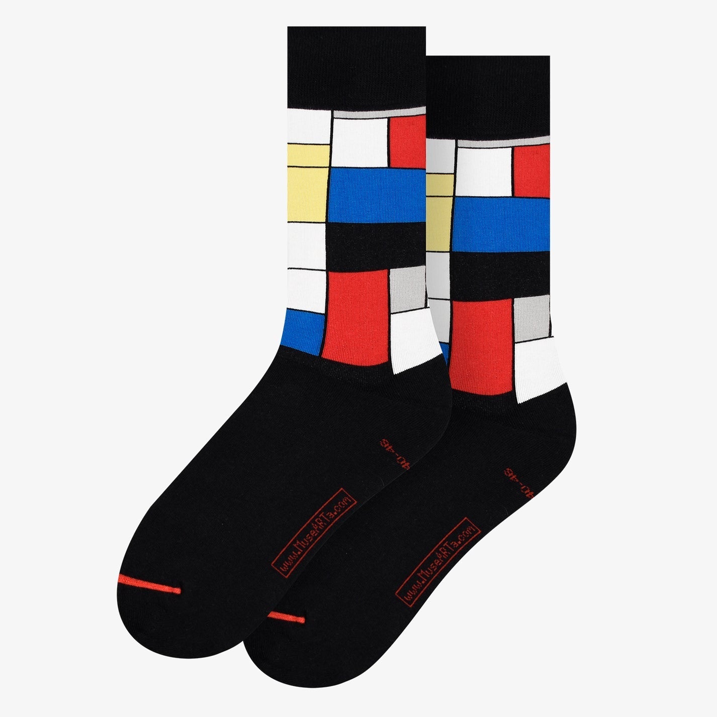 MuseARTa, Piet Mondrian - Composition with red, blue and yellow socks (UK 6½-11) MuseARTa
