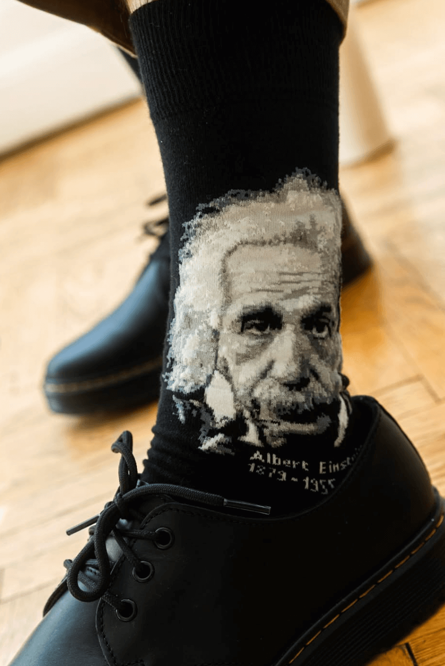 MuseARTa, Science And History Albert Einstein Socks (UK 6½-11)